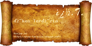 Ékes Terézia névjegykártya